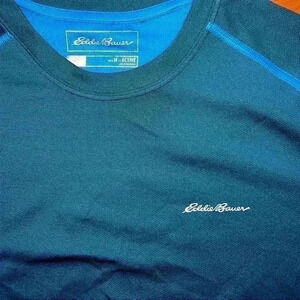 Eddie Bauer two tone blue long sleeve shirt men’s size medium